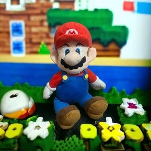 Large 23" Super Mario Brothers MARIO Plush Doll Figure Closable Back Pouch